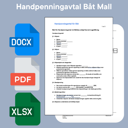 نموذج قارب لاتفاقية الدفعة الأولى - Word/PDF/Excel