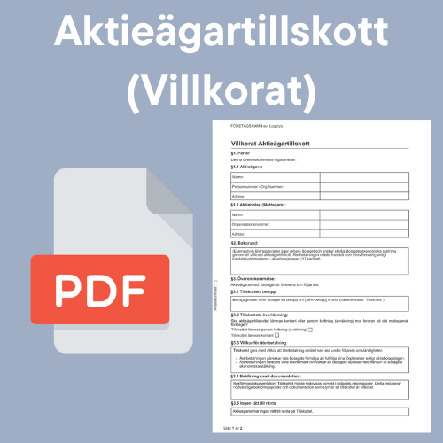 Aktieägartillskott vid kapitalbrist – redovisning, skatt och KBR