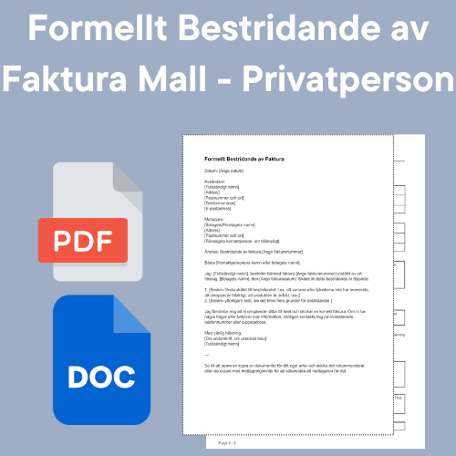 Process efter bestriden faktura från leverantör till inkasso och Kronofogden