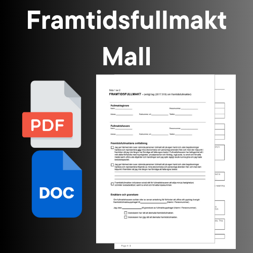 Checklista med viktiga saker att tänka på vid framtidsfullmakt