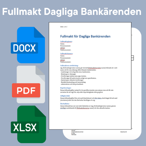 Bankfullmakt – vad kan ett ombud göra i banken?
