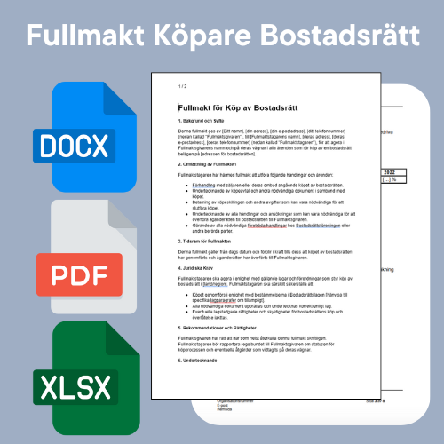 Fullmakt vid köp av bostadsrätt – vad får ombudet göra?