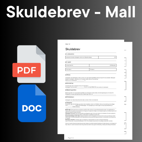 Checklista för val mellan enkelt och löpande skuldebrev