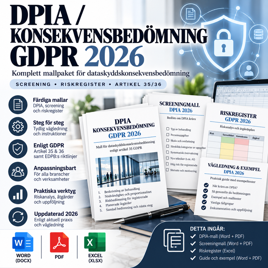 DPIA / konsekvensbedömning enligt GDPR – när krävs den och hur gör man?