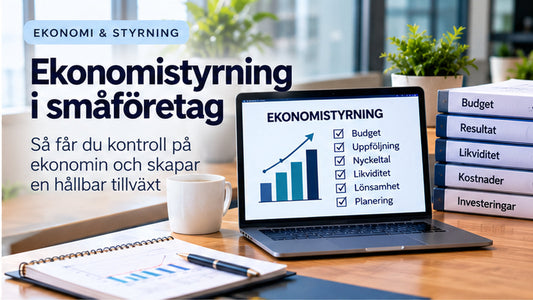 Ekonomistyrning i småföretag med resultatdiagram, budget och likviditetsuppföljning