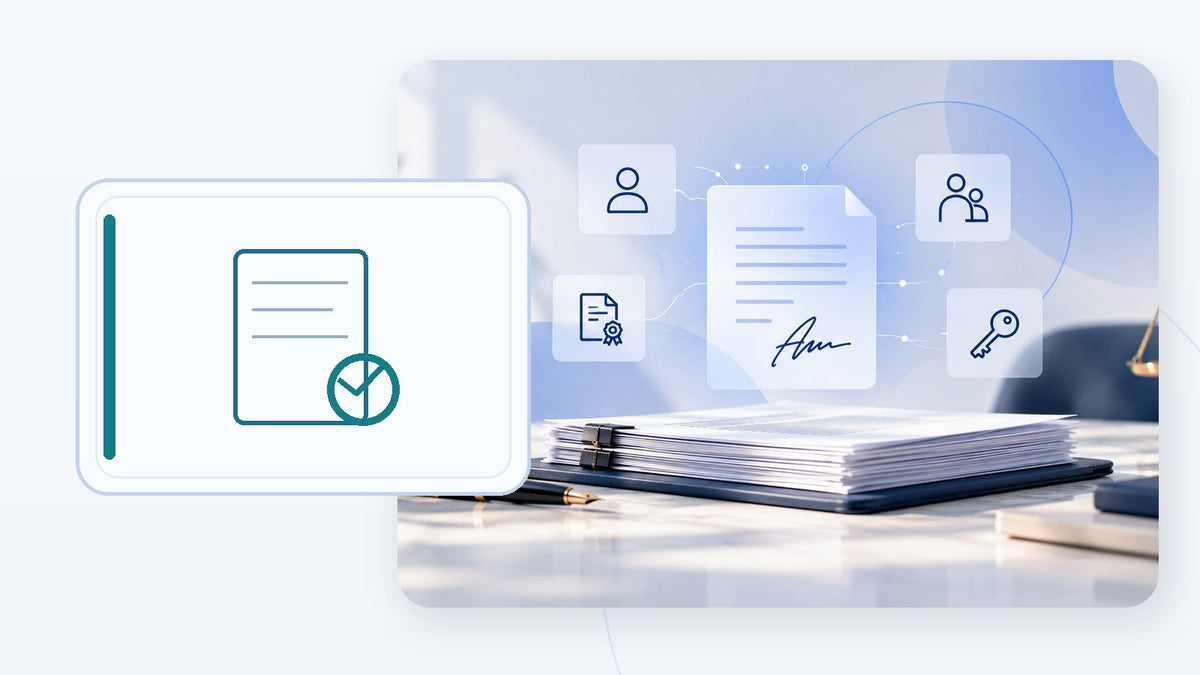 Bestyrkt fullmakt illustrerad med stämpel och apostillehandling