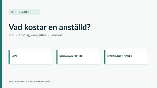 Personalkostnad består av lön, sociala avgifter och övriga arbetsgivarkostnader