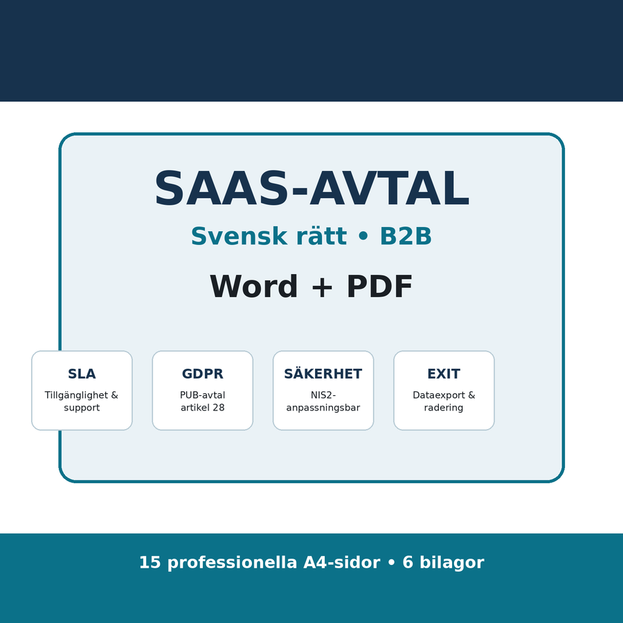 SLA för SaaS med tillgänglighet responstid RTO RPO och servicekrediter
