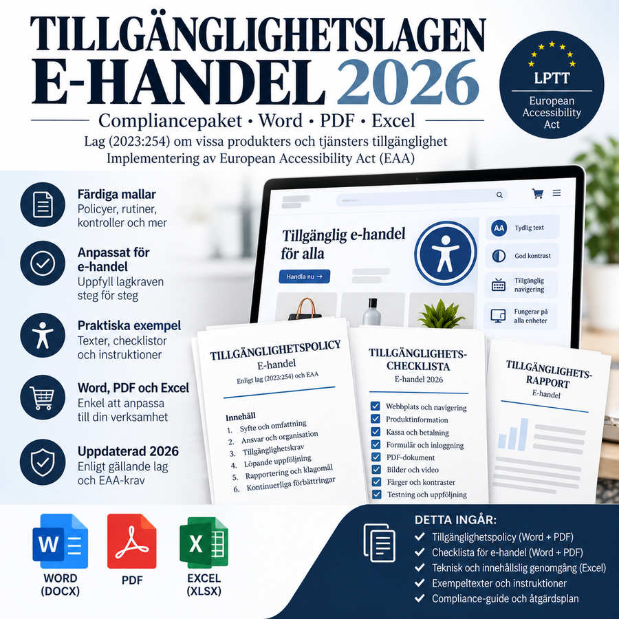 Tillgänglighetslagen för e-handel – vad gäller 2026?