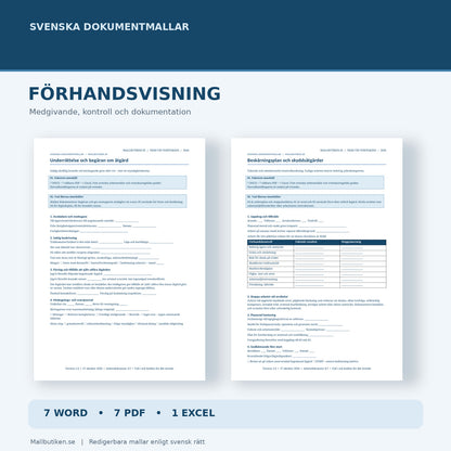 Träd vid tomtgräns – underrättelse och beskärningsplan med faktiska Word- och PDF-förhandsvisningar