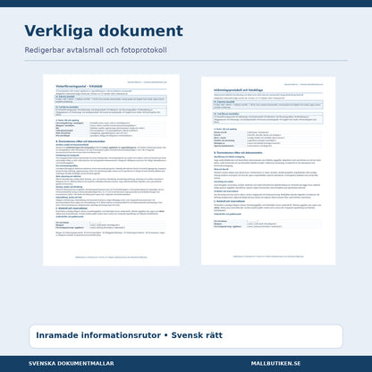 Vinterförvaringsavtal och mottagningsprotokoll – verkliga dokumentförhandsvisningar från Word/PDF