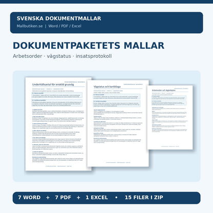 Underhållsavtal, vägstatus och arbetsorder för enskild grusväg – förhandsvisning