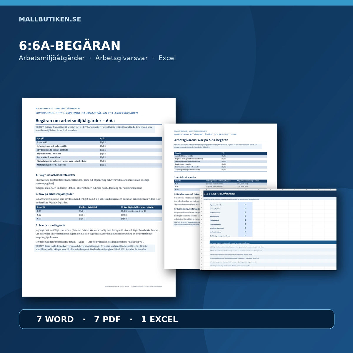 6:6a-begäran arbetsmiljöåtgärder – Word, PDF och Excel