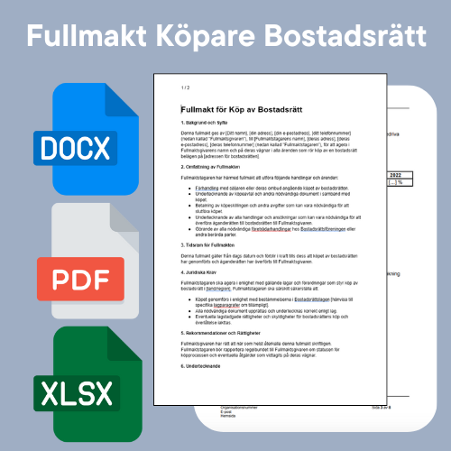 نموذج التوكيل الرسمي لحق إسكان المشتري - Word/PDF/Excel