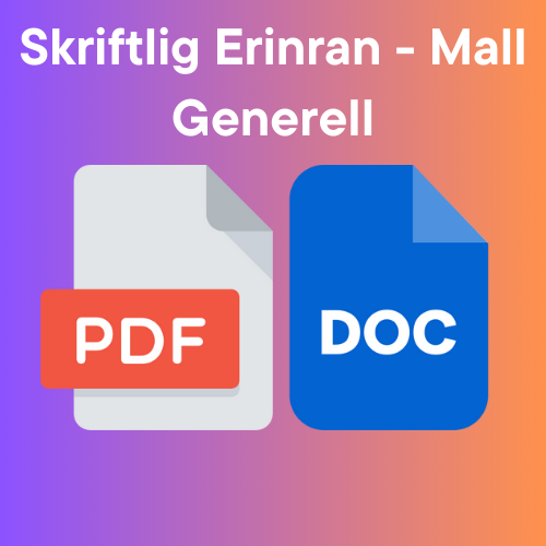 Skriftlig Erinran Mall - Generell (Word/PDF)