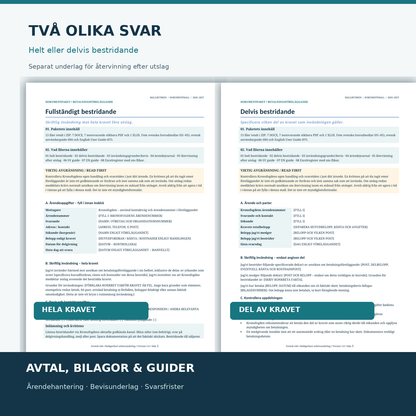 Invändning mot hela eller delar av krav hos Kronofogden i Word och PDF