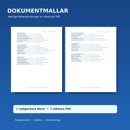 Extra årsmöte i svensk ideell förening – autentiska dokumentmallar för kallelse och protokollsbilaga