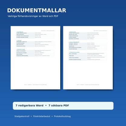 Autentiska förhandsvisningar av protokollsutdrag och beslut om företrädare för ideell förening