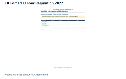 Forced Labour Regulation risk assessment – Word PDF mall