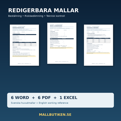 Behörighetsbeställning, behovs- och riskbedömning och verifieringsprotokoll Word PDF