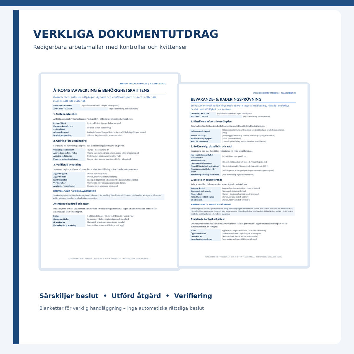 Förhandsvisning av åtkomstavveckling och bevarande- och raderingsprövning