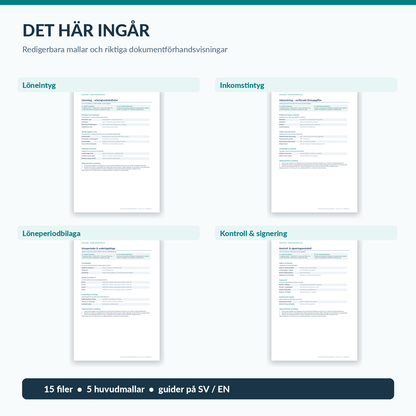 Löneintyg inkomstintyg löneperiodbilaga signering – verklig dokumentförhandsvisning