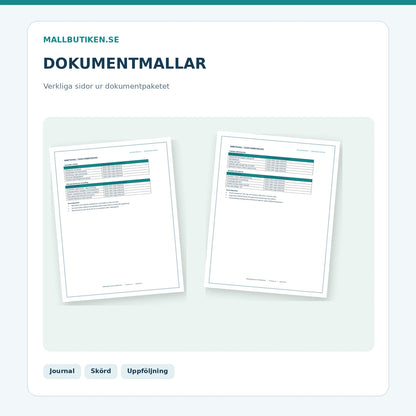 Odlingsjournal och skördeplan – förhandsvisning av dokumentmallar
