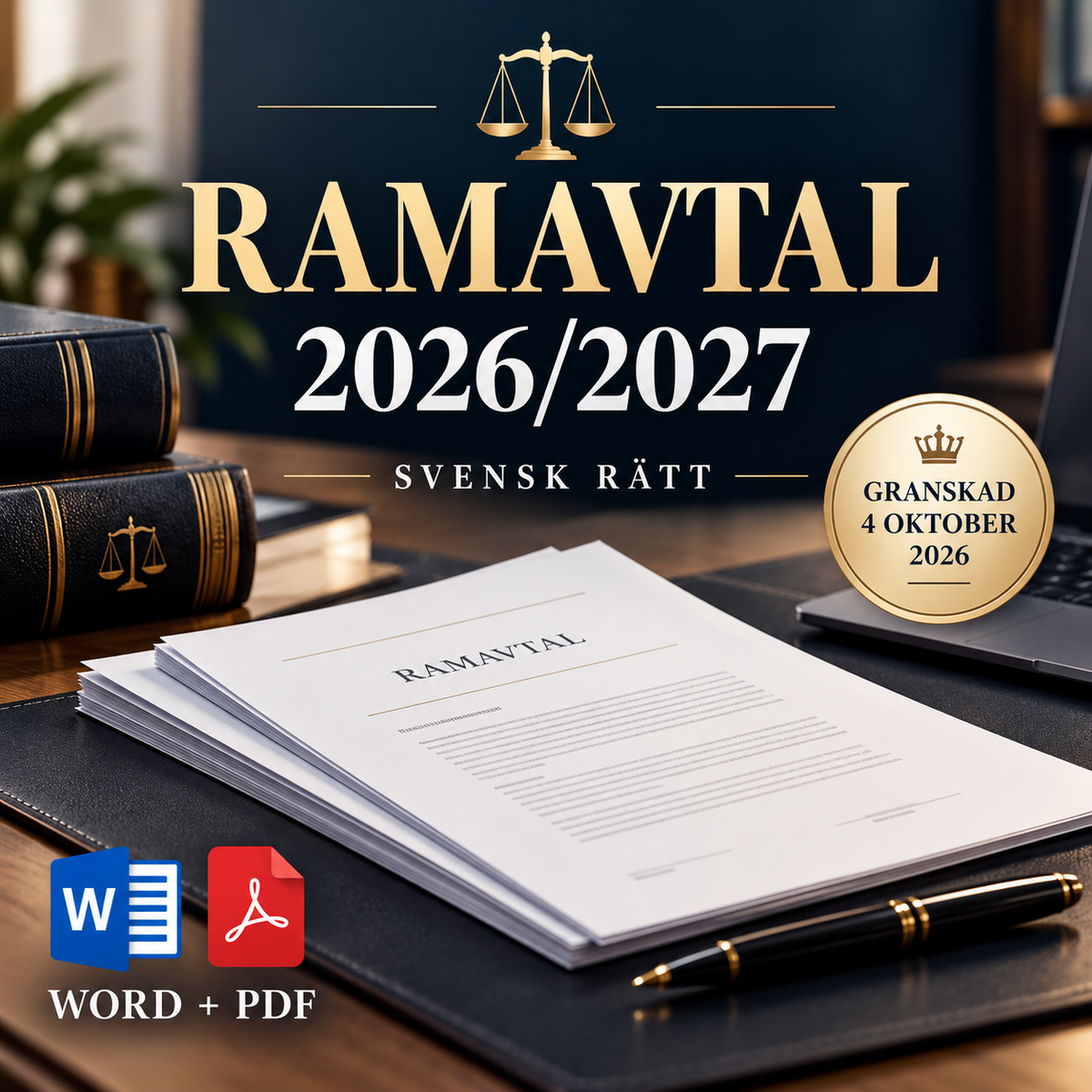 Ramavtal 2026/2027 enligt svensk rätt, juridiskt granskat 4 oktober 2026