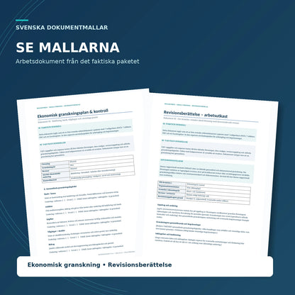 Förhandsvisning av ekonomisk granskning och revisionsberättelse för mindre ideell förening