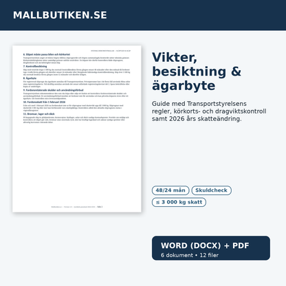 Släpvagn vikter besiktning ägarbyte och skatt 2026/2027 – guide