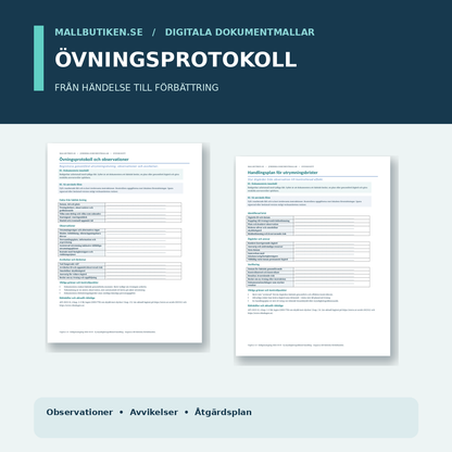Utrymningsövning protokoll och handlingsplan 2027 – Word PDF